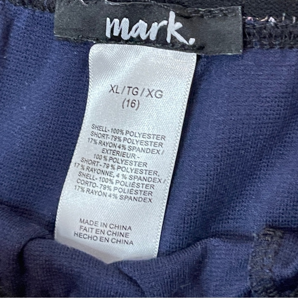 Mark. Chiffon Tulip Hem Patchwork Print Skort, Xl - image 7